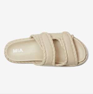 MIA Linen Comfort Slide Sandals. Brand New